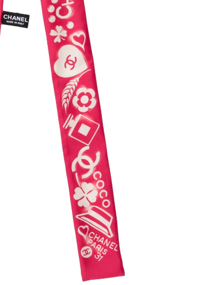 Chanel Silk Interlocking CC Logo Stole