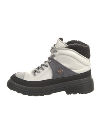 Chanel 2021 Interlocking CC Logo Lace-Up Boots