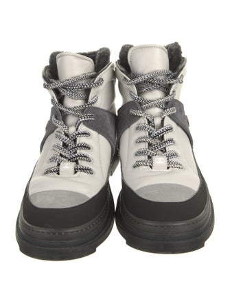 Chanel 2021 Interlocking CC Logo Lace-Up Boots