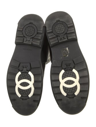 Chanel 2021 Interlocking CC Logo Lace-Up Boots