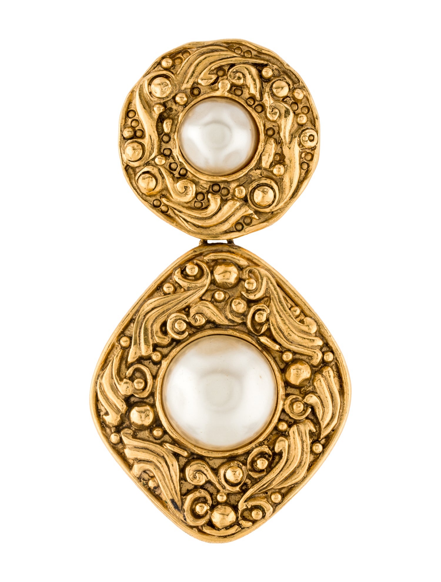 Chanel Vintage Faux Pearl Brooch