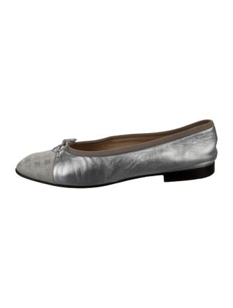 Chanel Vintage Interlocking CC Logo Ballet Flats