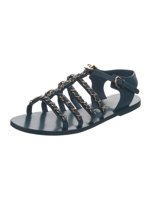 Chanel 2023 Interlocking CC Logo Gladiator Sandals