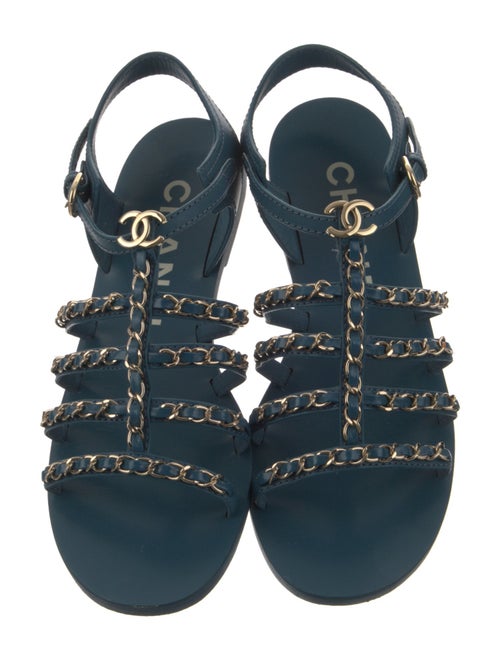 Chanel 2023 Interlocking CC Logo Gladiator Sandals