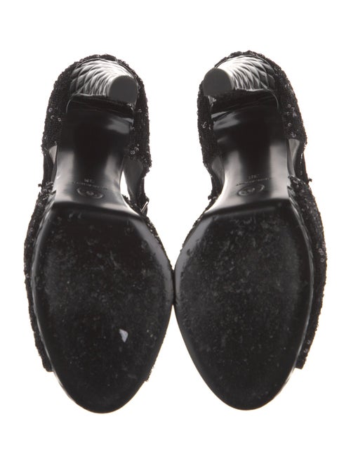 Chanel Interlocking CC Logo Sequins D'Orsay Pumps