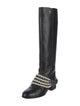 Chanel Interlocking CC Logo Leather Riding Boots