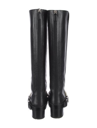 Chanel Interlocking CC Logo Leather Riding Boots