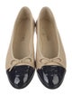 Chanel Interlocking CC Logo Leather Ballet Flats