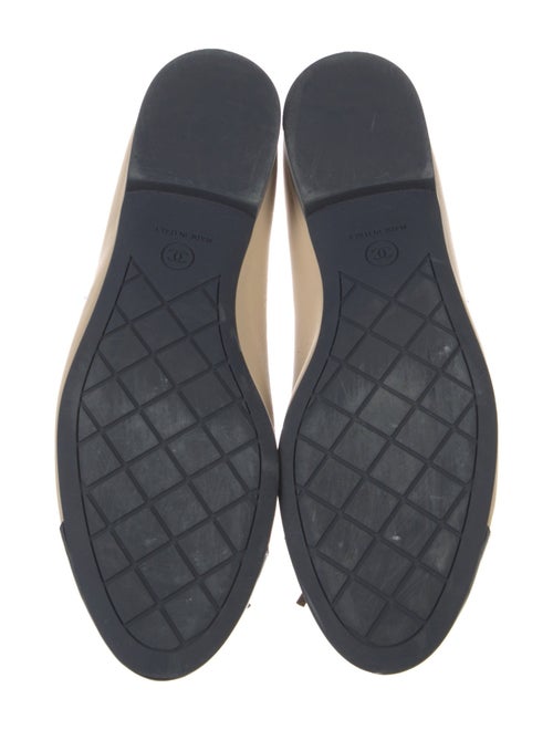 Chanel Interlocking CC Logo Leather Ballet Flats