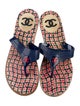 Chanel Interlocking CC Logo Rubber Flip Flops