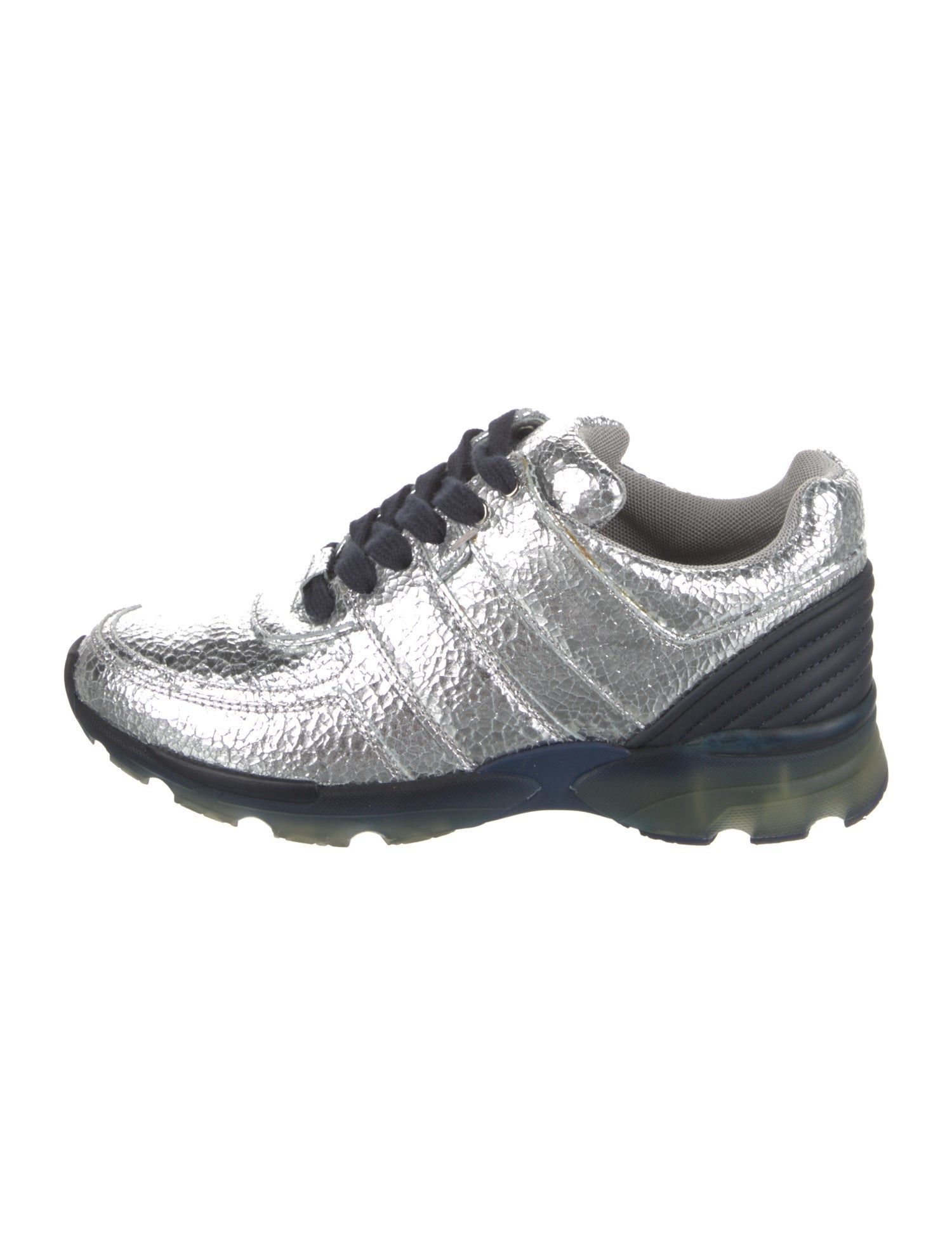 Chanel Interlocking CC Logo Leather Sneakers