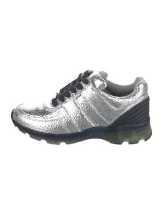 Chanel Interlocking CC Logo Leather Sneakers