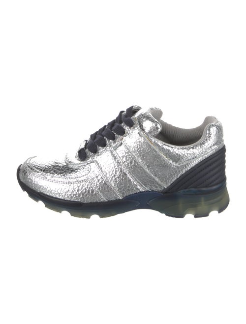 Chanel Interlocking CC Logo Leather Sneakers