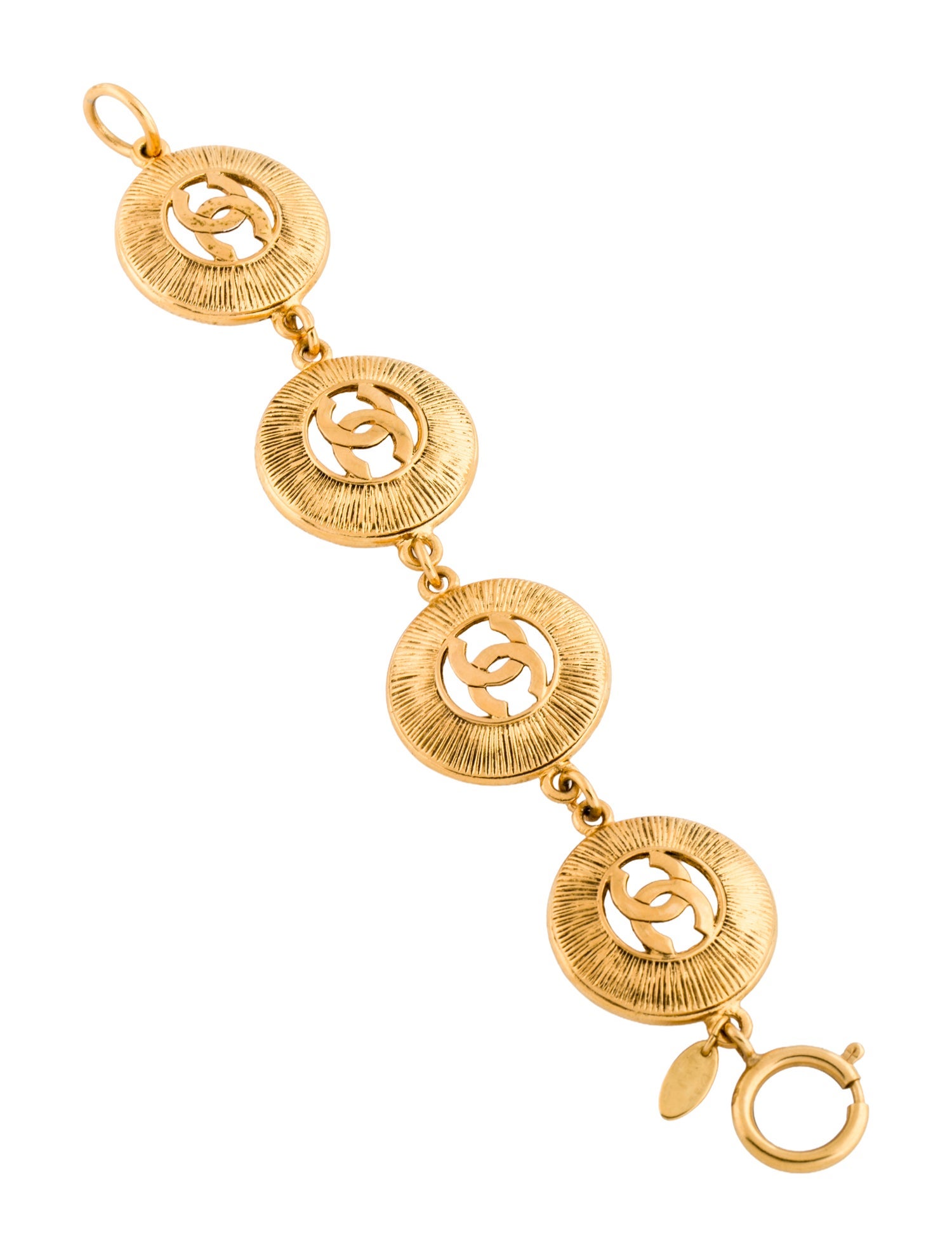 Chanel Vintage CC Medallion Link Bracelet