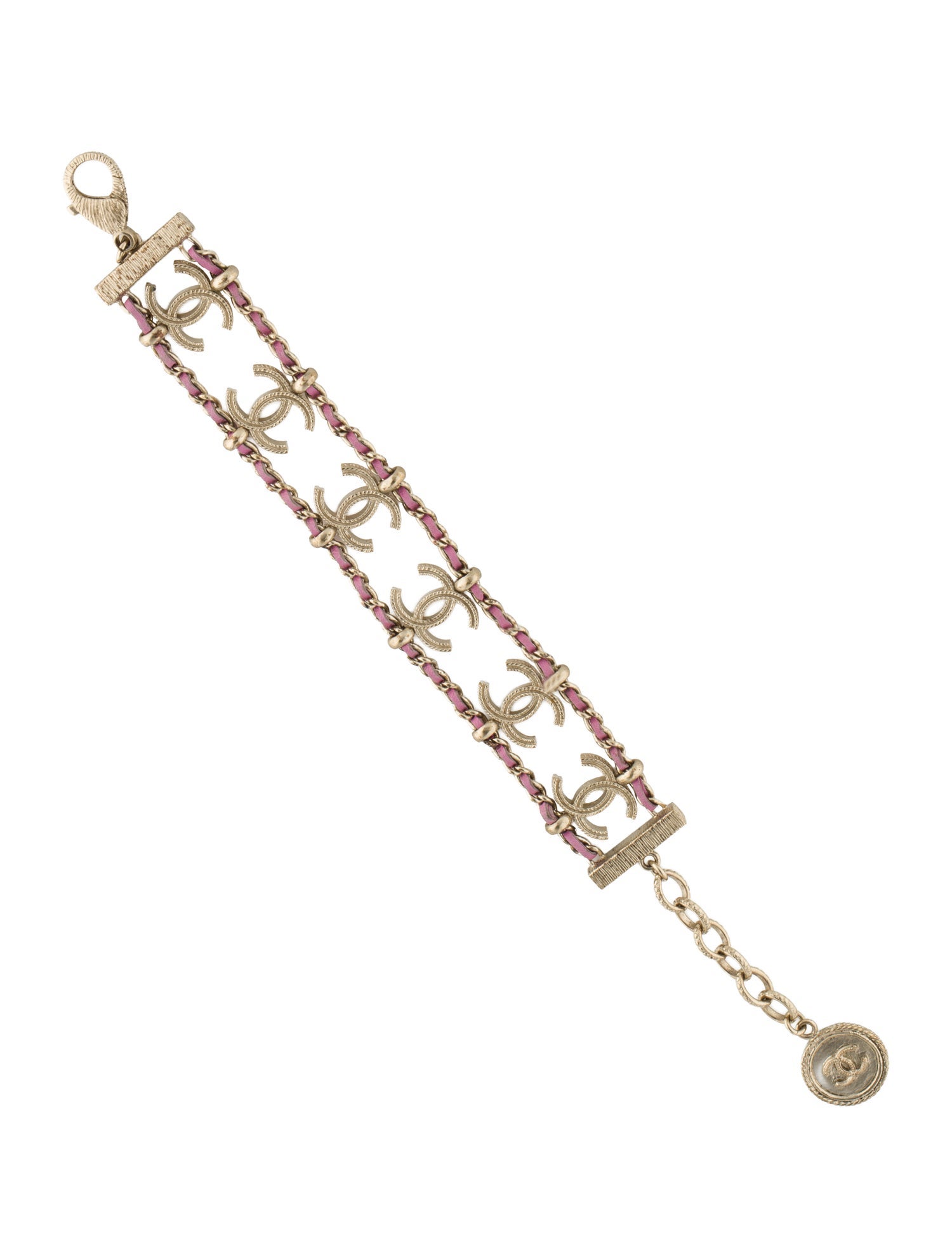 Chanel Leather CC Link Bracelet