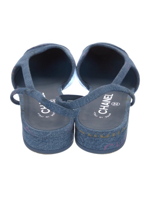 Chanel 2022 Interlocking CC Logo Slingback Flats