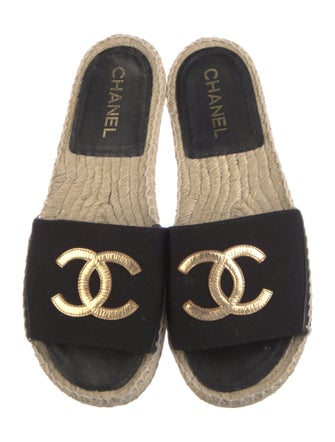 Chanel 2024 Interlocking CC Logo Espadrilles