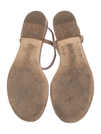Chanel 2020 Interlocking CC Logo T-Strap Sandals