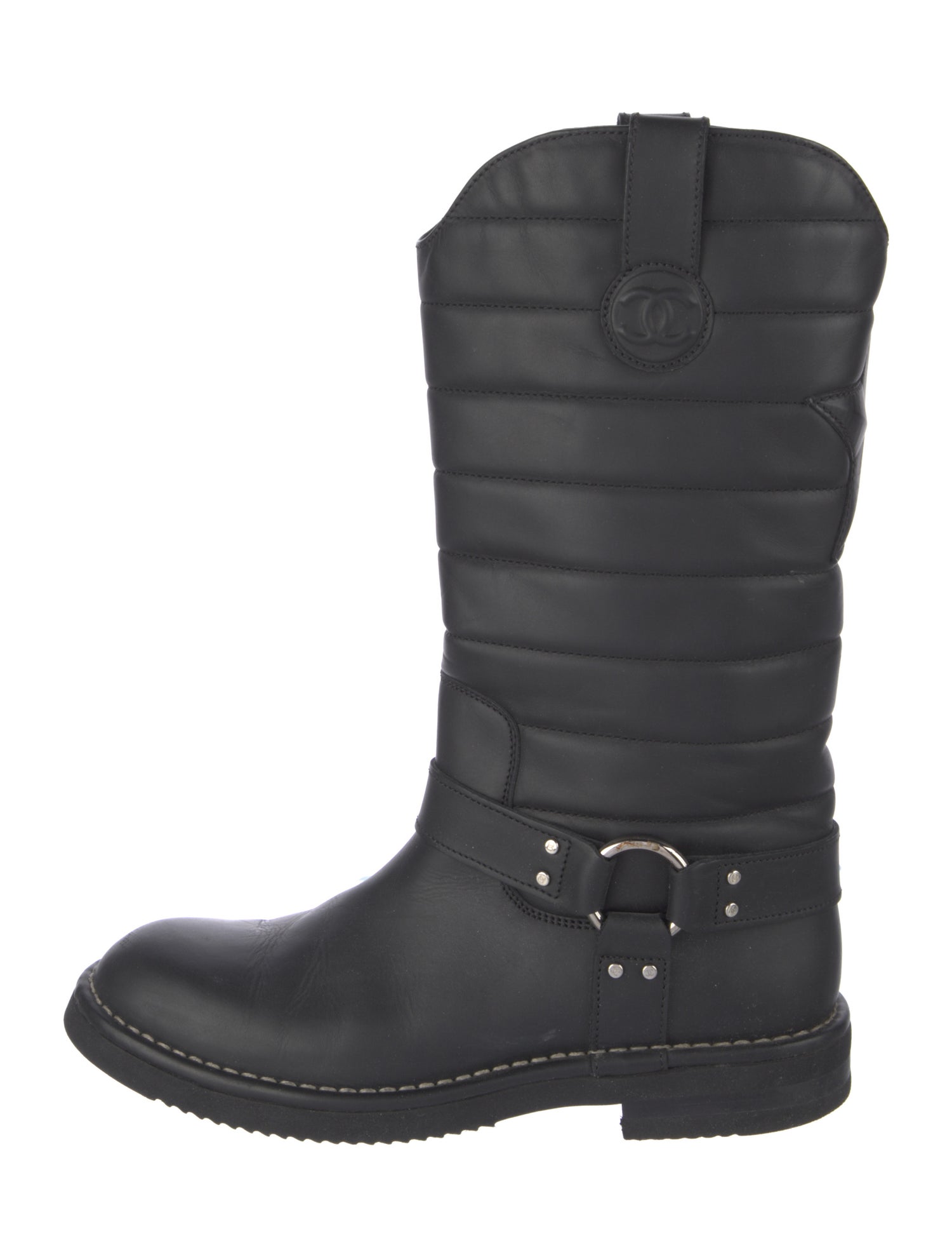 Chanel 2014 Interlocking CC Logo Boots