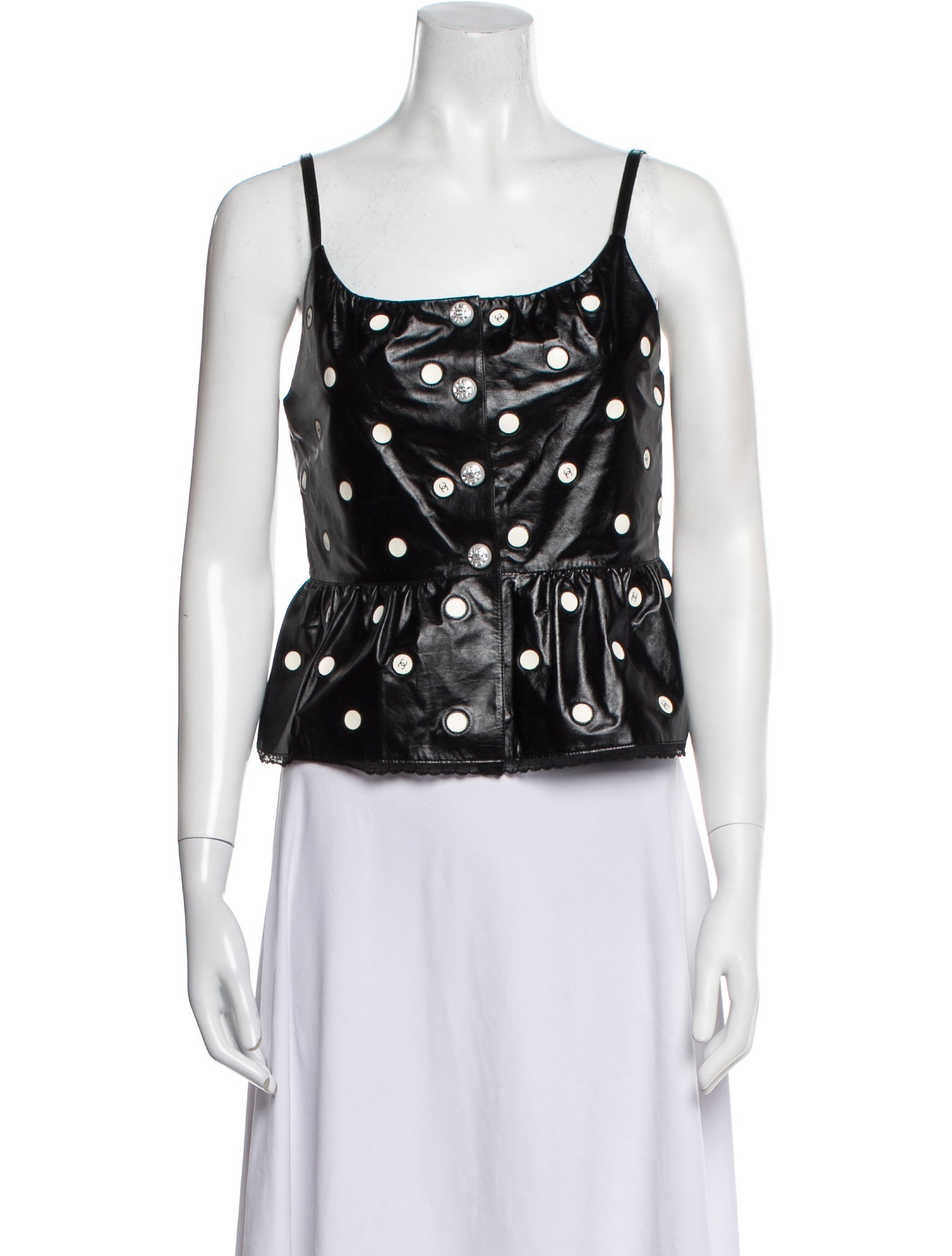 Chanel 2023 Leather Crop Top w/ Tags