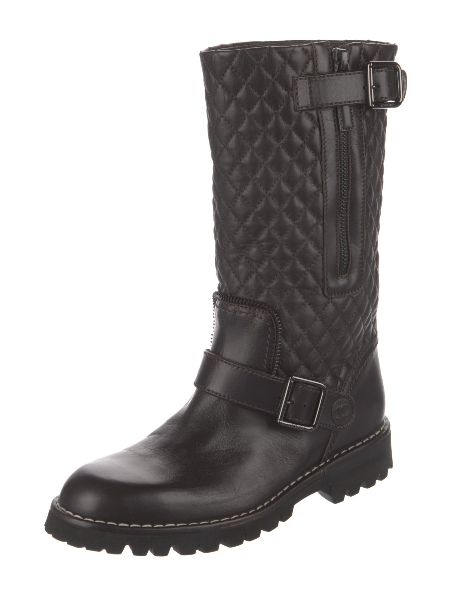 Chanel 2013 Quilted Riding Boots