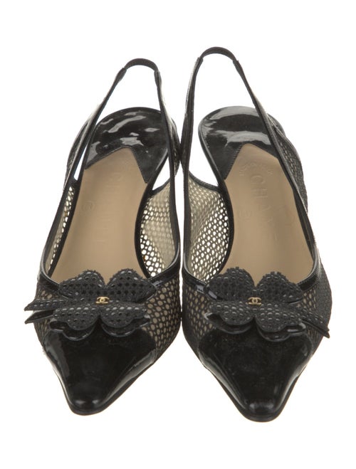 Chanel 2005 Interlocking CC Logo Slingback Pumps