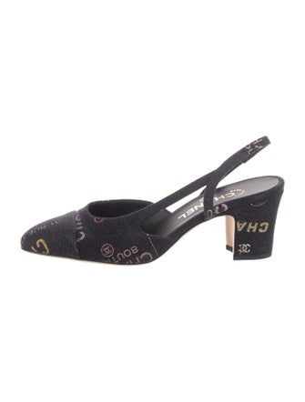 Chanel 2022 Interlocking CC Logo Slingback Pumps