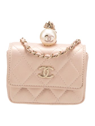 Chanel Pearl on Top Coin Purse w/ Chain