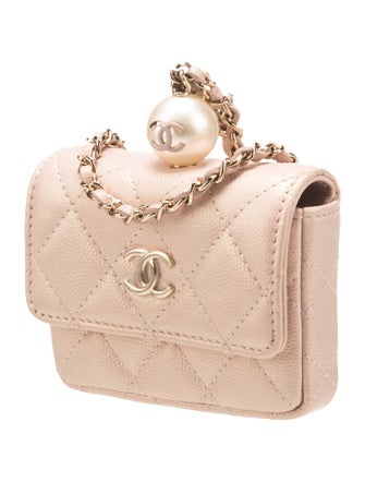 Chanel Pearl on Top Coin Purse w/ Chain