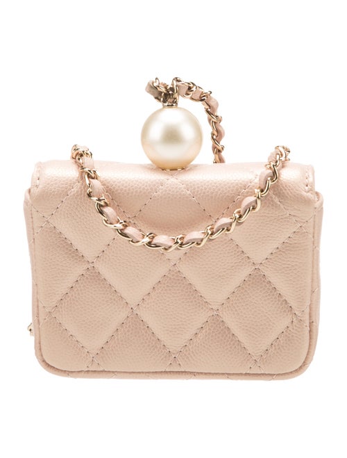 Chanel Pearl on Top Coin Purse w/ Chain