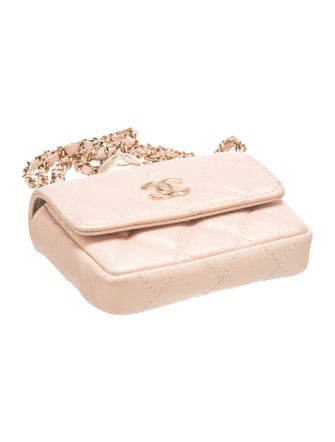 Chanel Pearl on Top Coin Purse w/ Chain