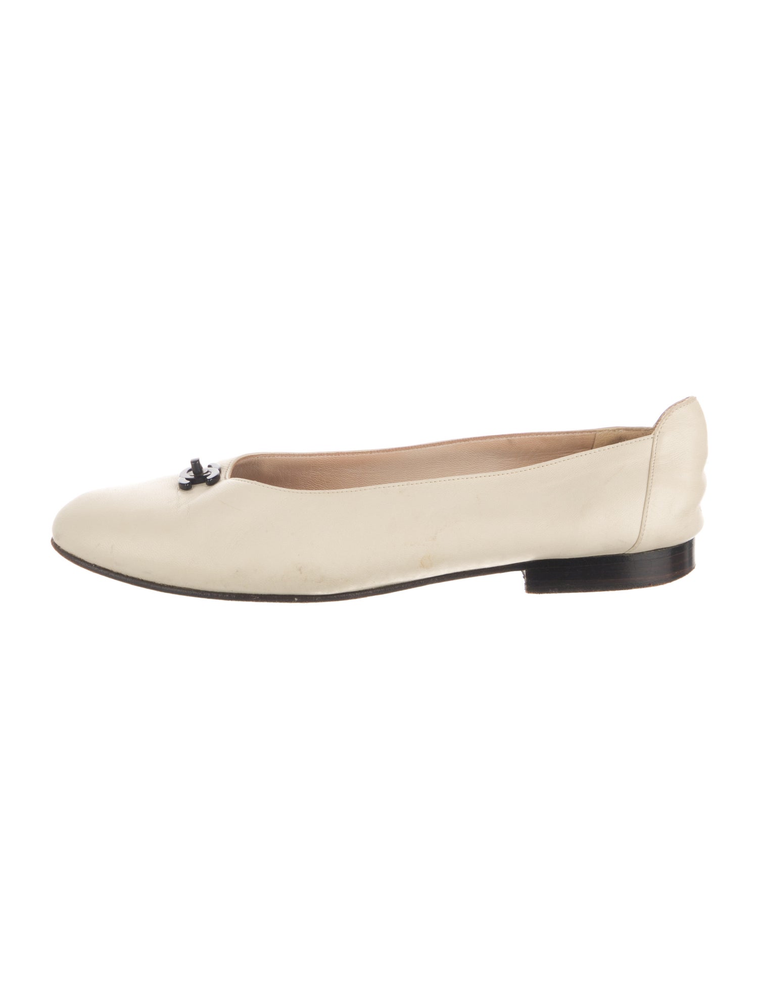 Chanel Vintage Interlocking CC Logo Ballet Flats