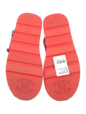 Chanel 2022 Interlocking CC Logo Sandals
