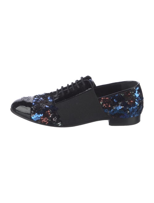 Chanel Interlocking CC Logo Sequins Oxfords