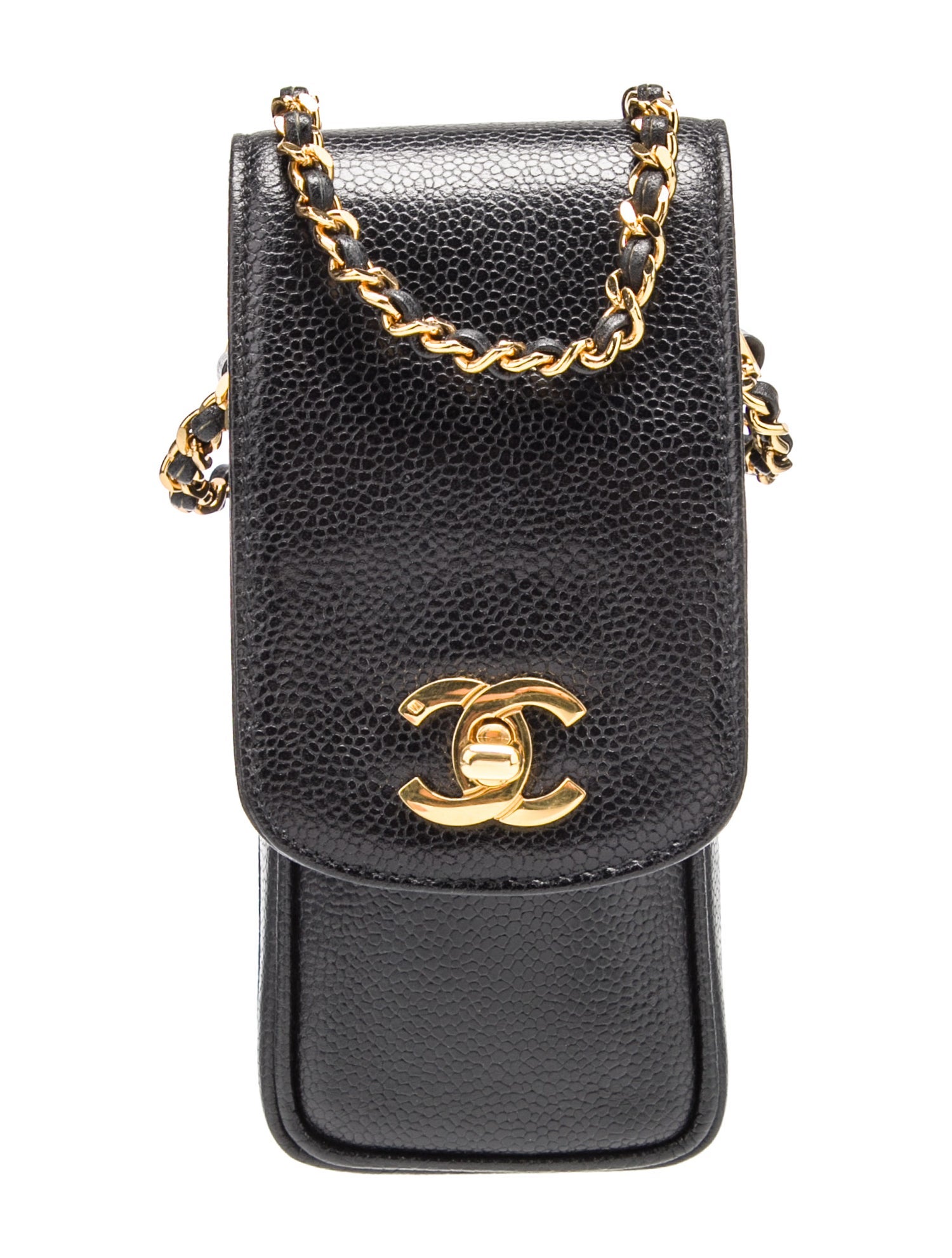 Chanel CC Caviar Phone Holder