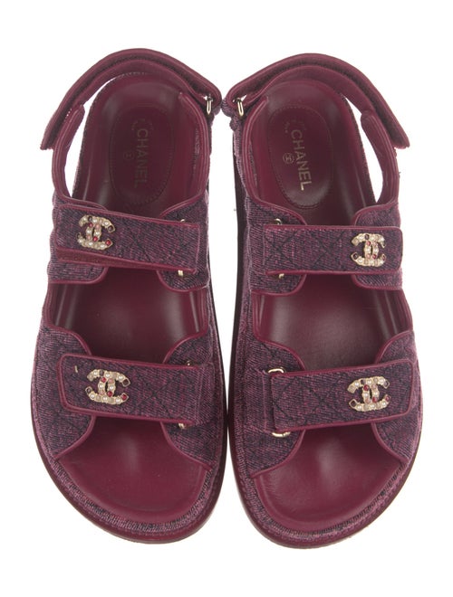 Chanel 2021 Interlocking CC Logo Slingback Sandals