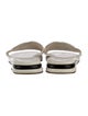 Chanel Interlocking CC Logo Leather Slides