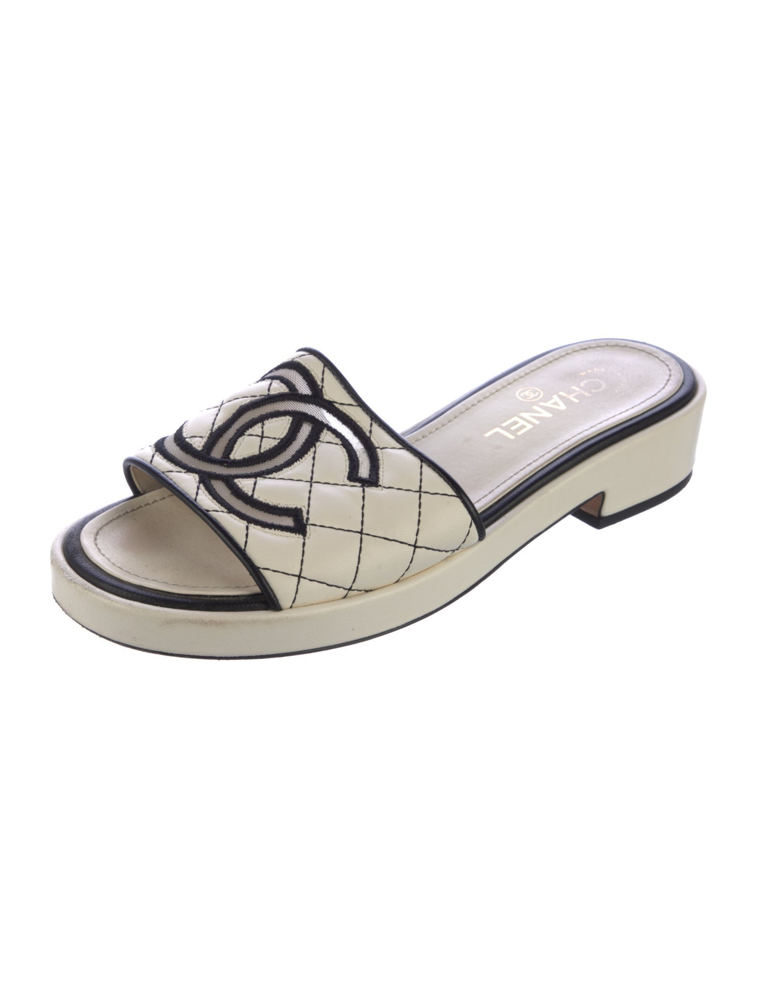 Chanel 2020 Interlocking CC Logo Slides