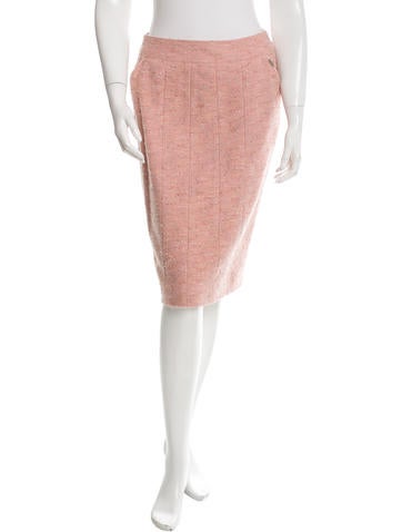 Chanel Boucle Pencil Skirt
