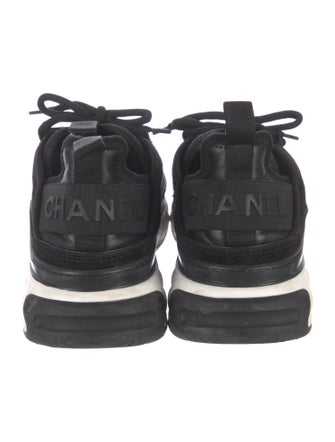 Chanel Interlocking CC Logo Suede Sneakers