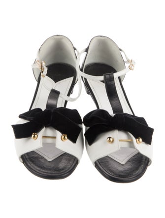 Chanel 2006 Interlocking CC Logo T-Strap Sandals