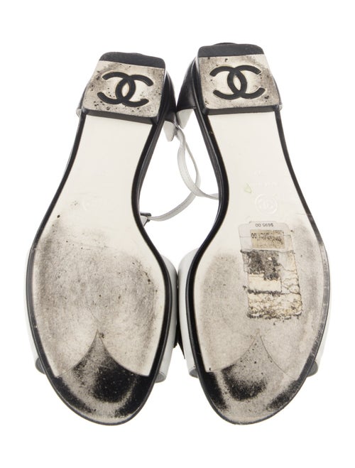 Chanel 2006 Interlocking CC Logo T-Strap Sandals