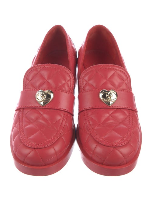 Chanel Interlocking CC Logo Lambskin Loafers