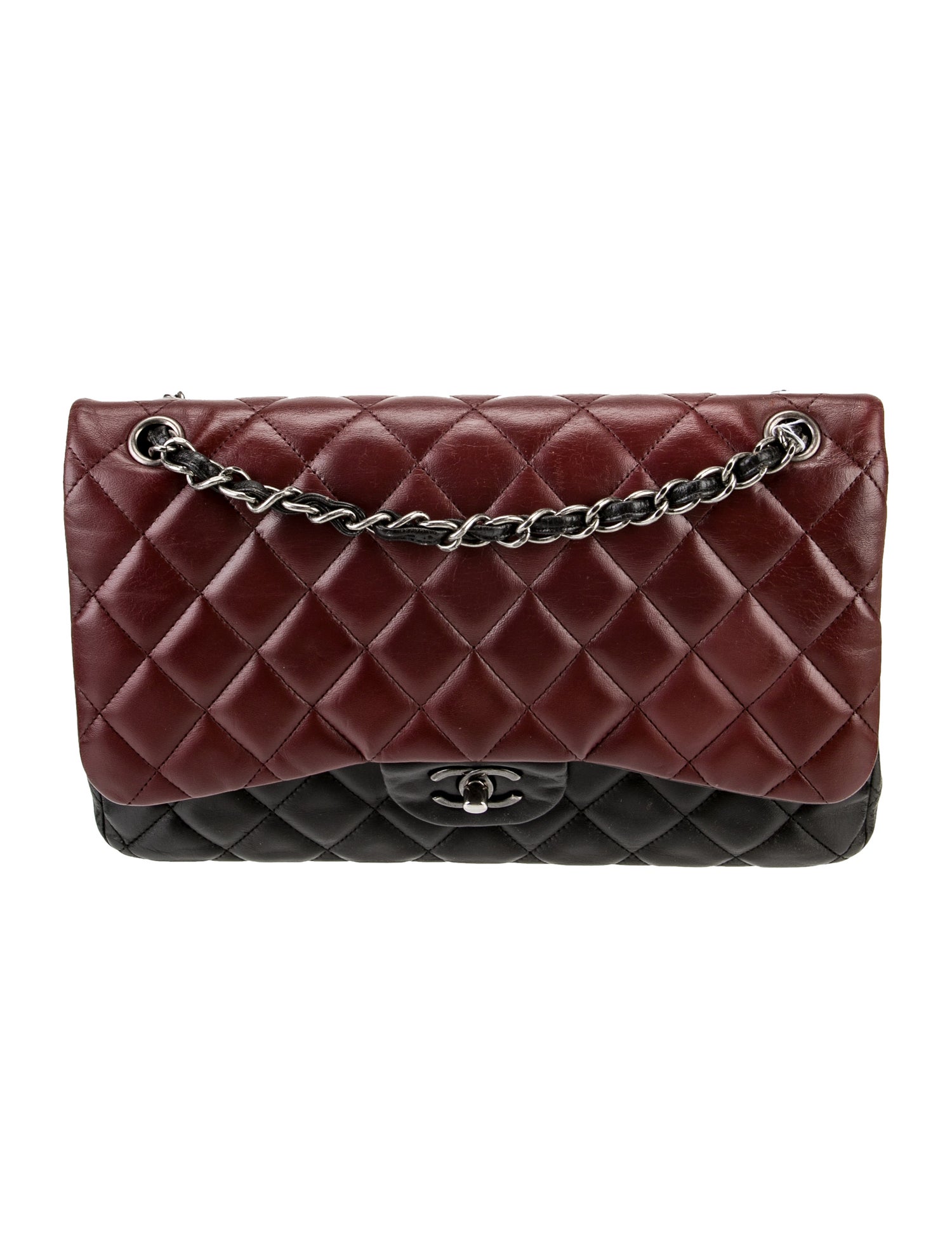 Chanel Paris-Edinburgh Tricolor Jumbo Double Flap Bag