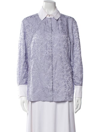Chanel 2021 Silk Button-Up Top