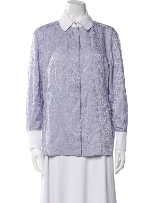 Chanel 2021 Silk Button-Up Top