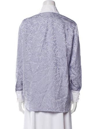 Chanel 2021 Silk Button-Up Top