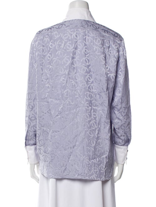 Chanel 2021 Silk Button-Up Top