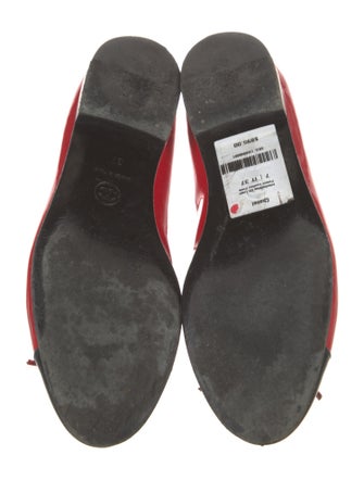 Chanel Interlocking CC Logo Patent Leather Ballet Flats