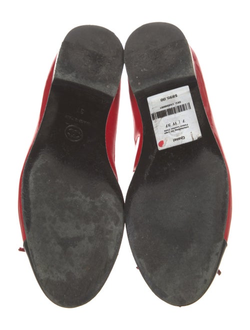 Chanel Interlocking CC Logo Patent Leather Ballet Flats